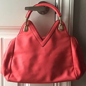 Vegan Leather Handbag – Coral